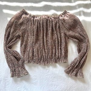 Princess Polly - Animal Print Over the Shoulder Long Sleeve (US2)